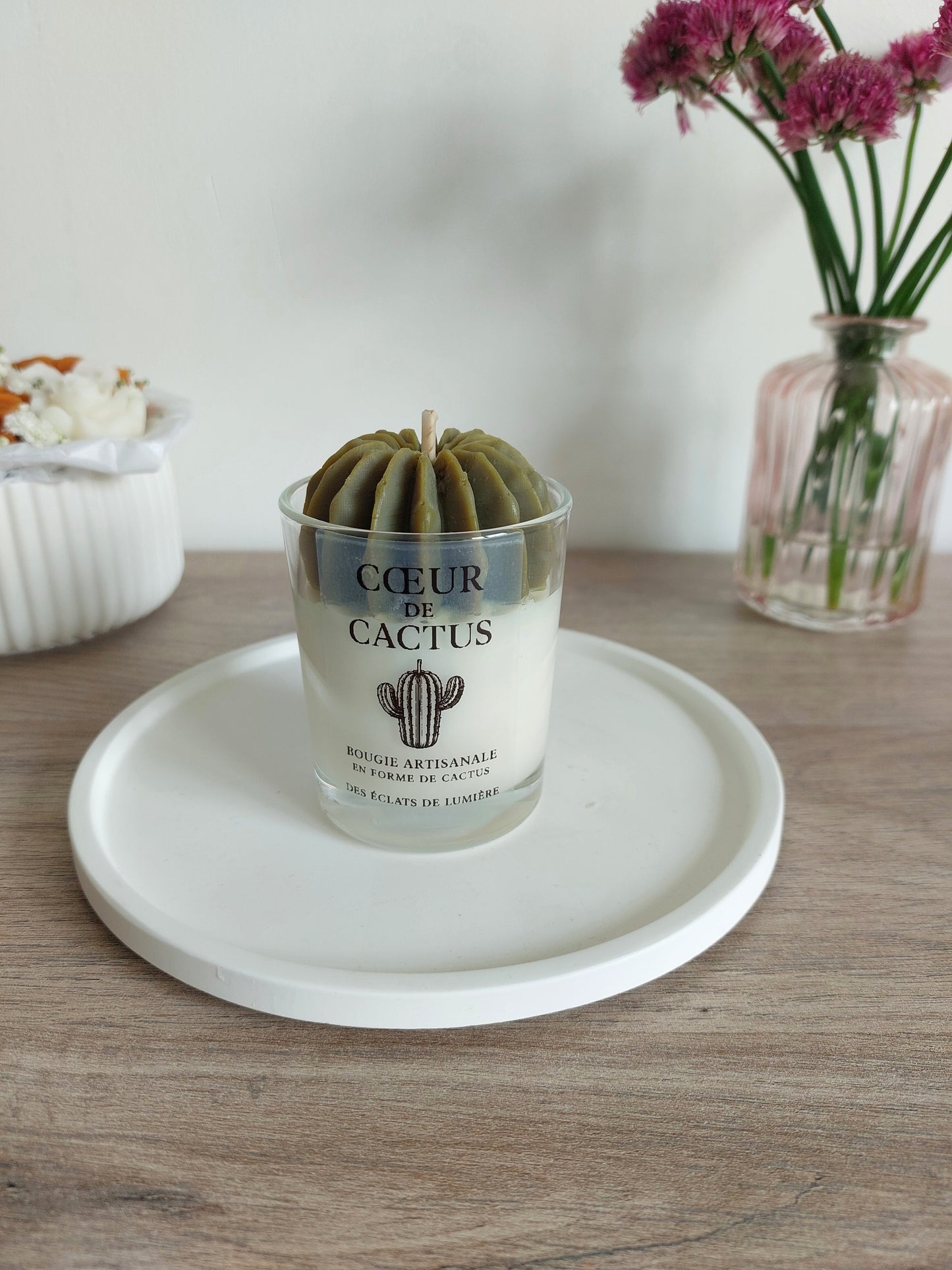 Bougie Petit Format Coeur de cactus variante 1