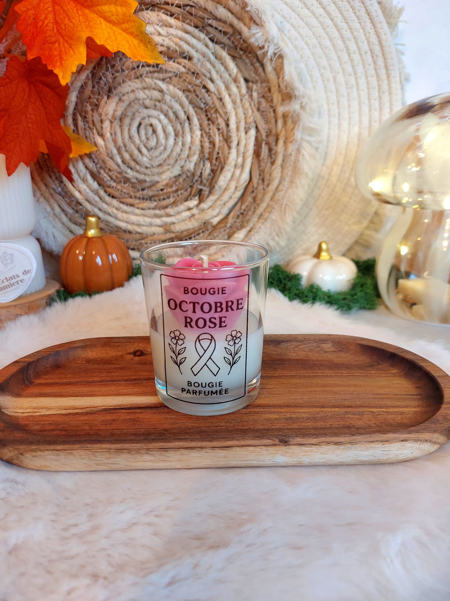 Bougie octobre rose