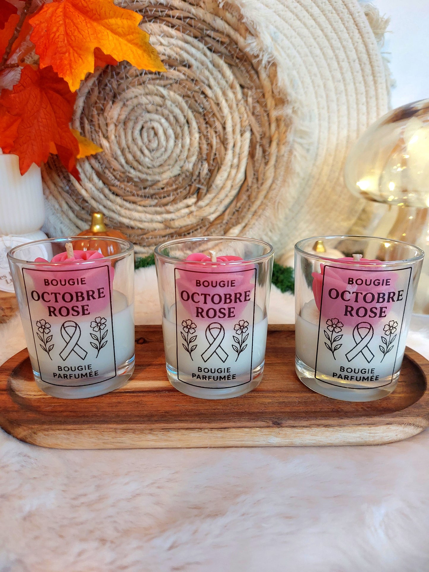 Bougie octobre rose