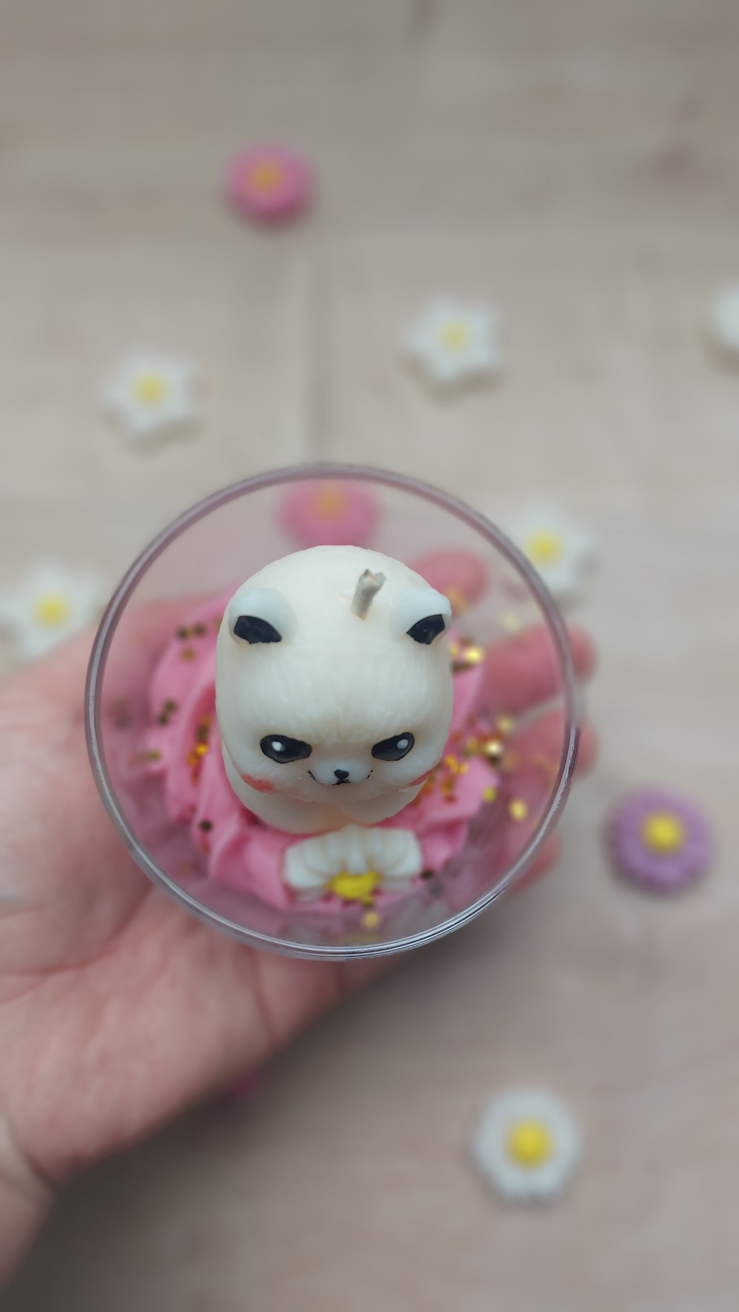 Bougie Moyen Format Chat de printemps