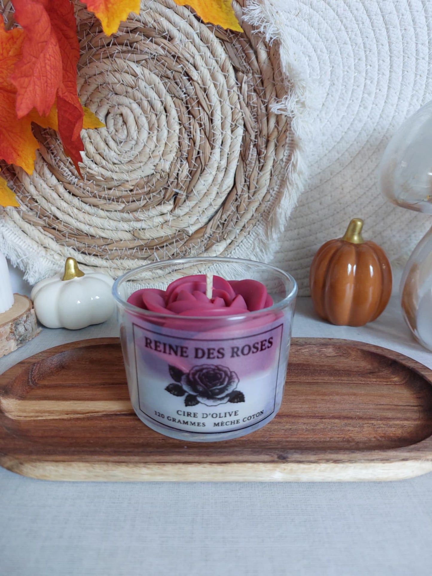 Bougie parfumé format Moyen Reine des roses