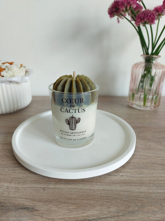 Bougie Petit Format Coeur de cactus variante 1