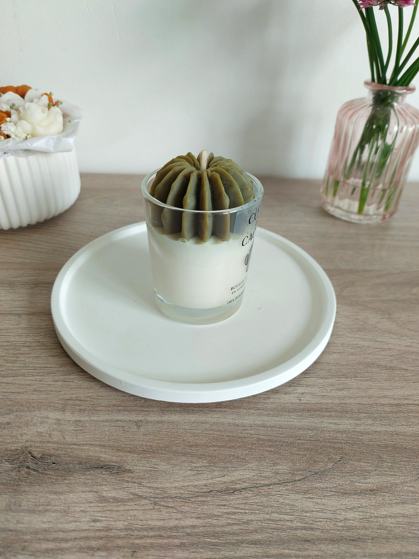 Bougie Petit Format Coeur de cactus variante 1