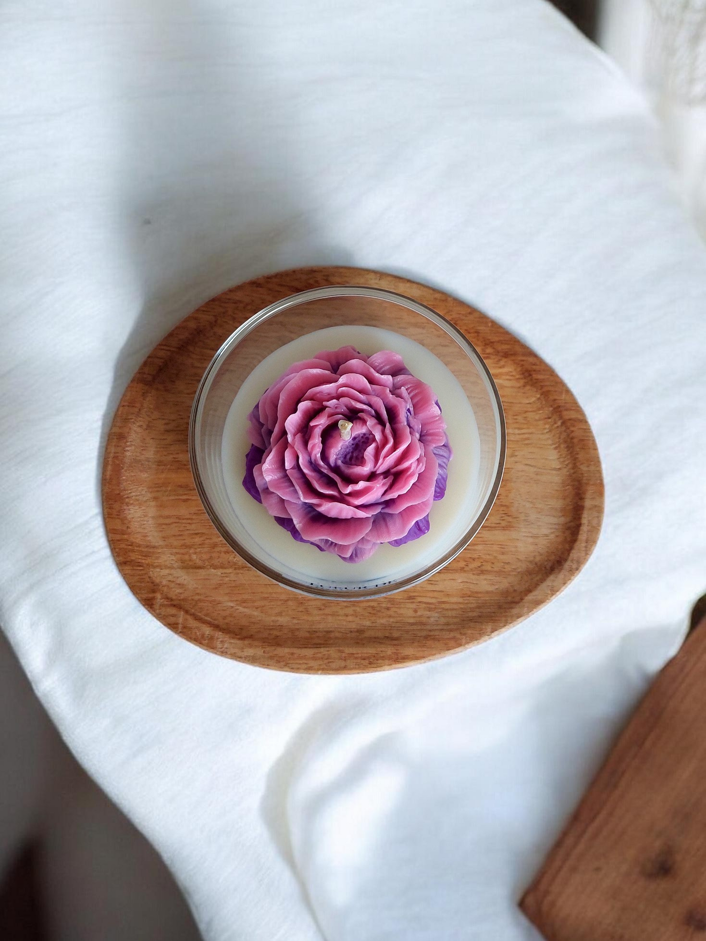Bougie Lueur de Pivoine Moyen format