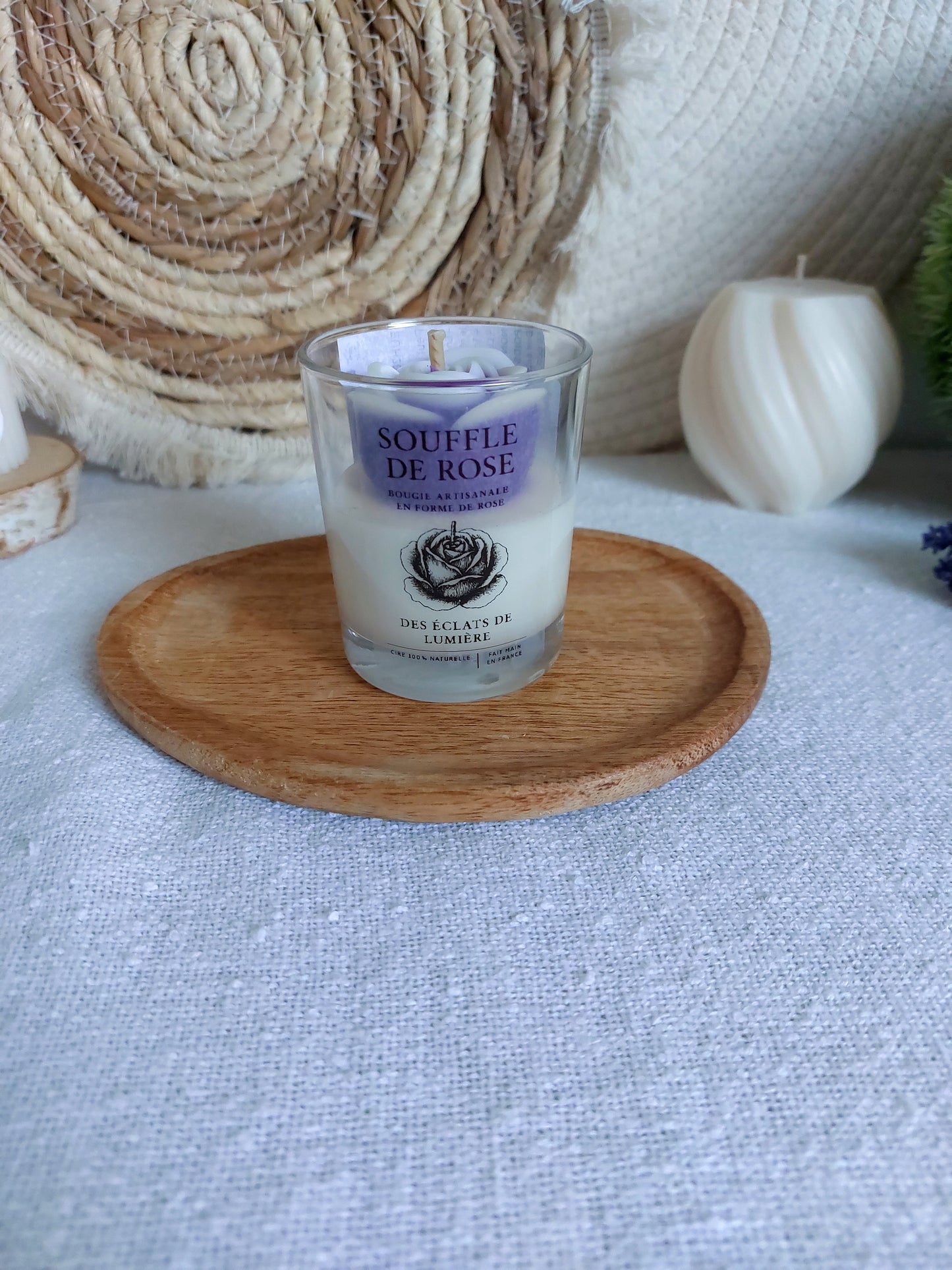 Bougie parfumée Souffle de rose