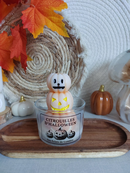Bougie moyen format Citrouilles d'halloween