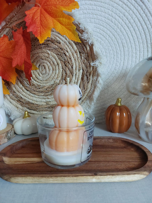 Bougie moyen format Citrouilles d'halloween