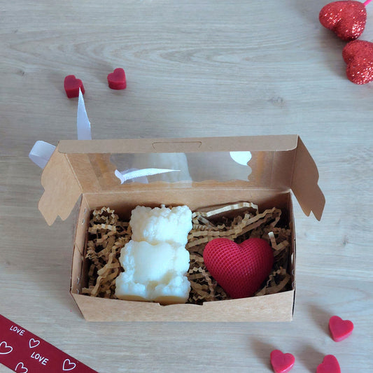 Petit Coffret Saint Valentin Bougie et fondant
