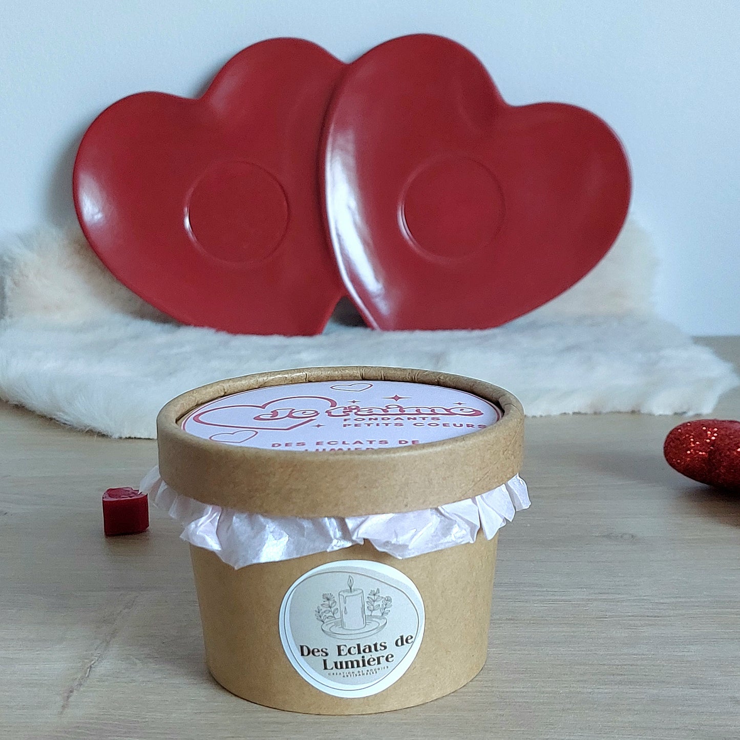 Box fondants petits coeurs Saint-Valentin