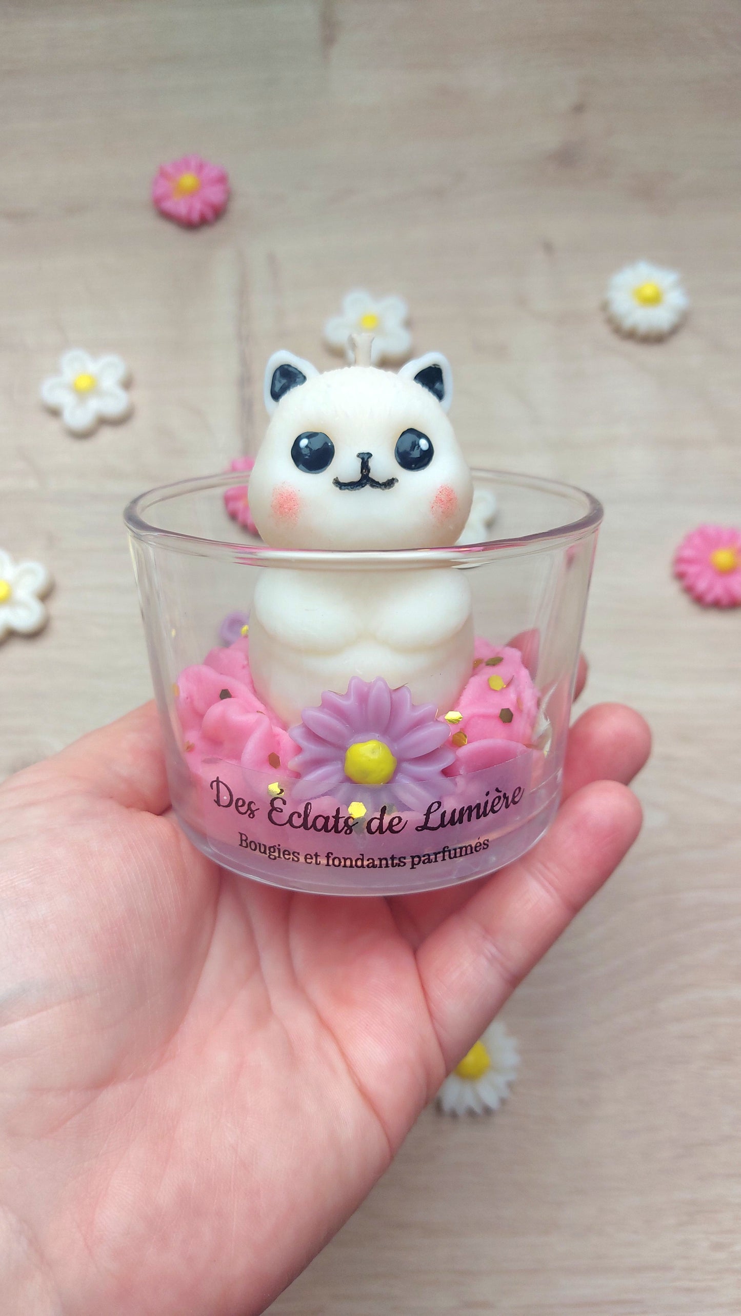 Bougie Moyen Format Chat de printemps