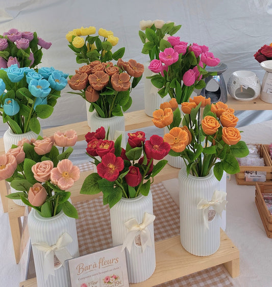 Bouquet de fleurs sur tige